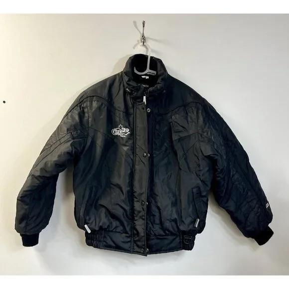 VTG Choko Men’s Snowmobile Bomber Jacket M Black Insulated Powersports 🤍 - Picture 1 of 14